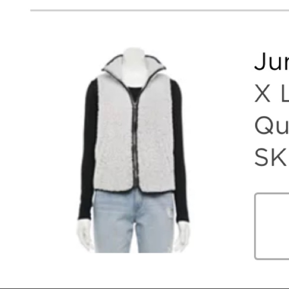 NWT SO Sherpa Vest with piping